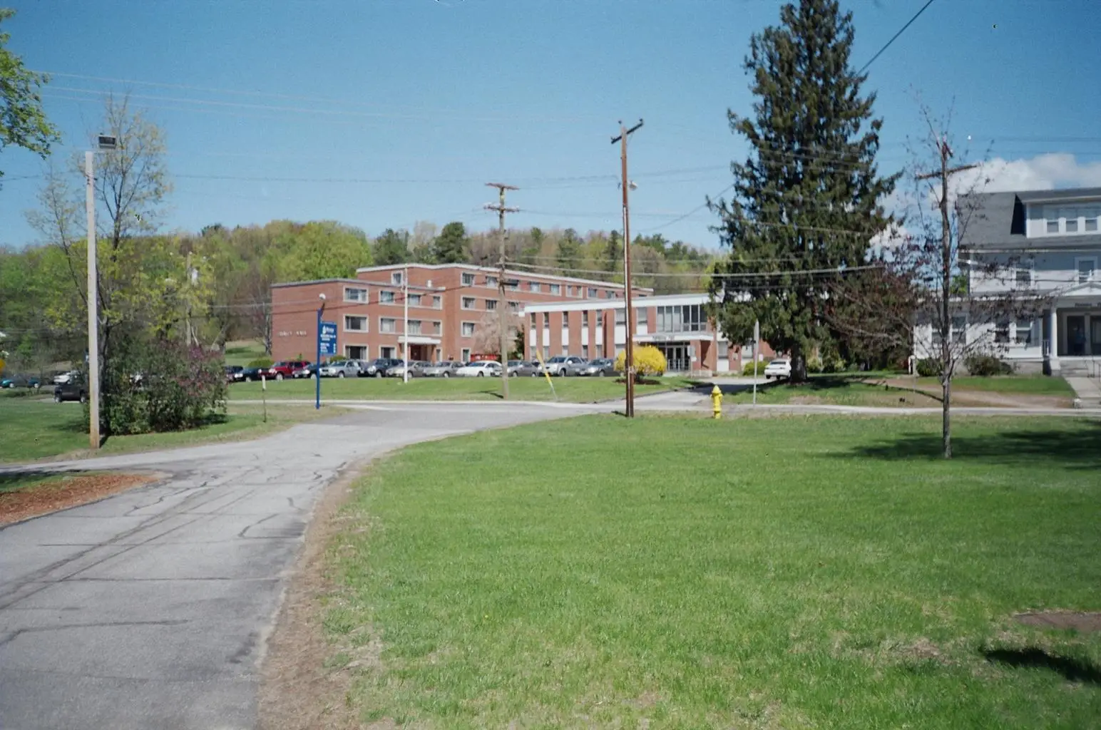 Rivier University campus — View of two main buildings on the Rivier College campus, Nashua, New Hampshire, USA. Photograph by Ryan Donovan.