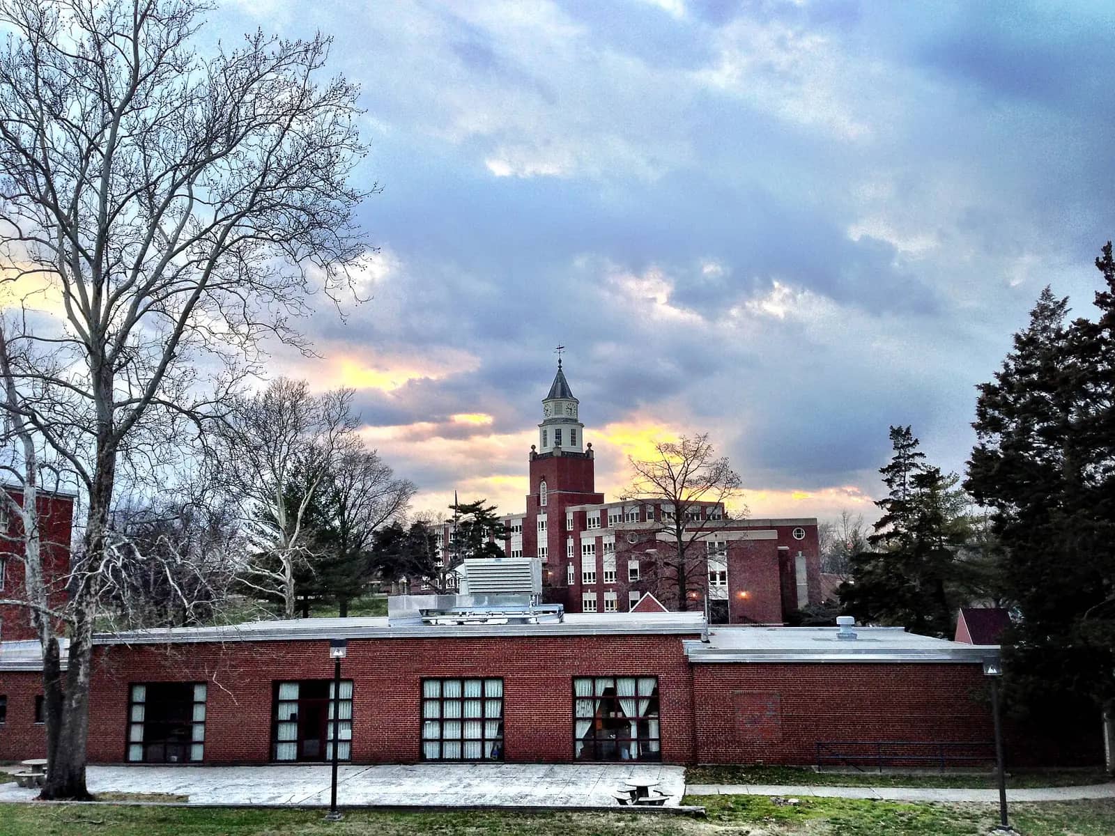 Southern Illinois University-Carbondale campus — SIU Pulliam Hall during sunset